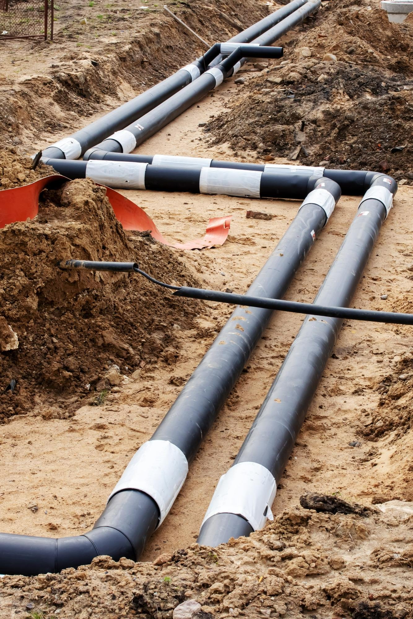 Updated plumbing pipes after repair work